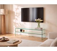 Meuble TV STILEOS - 1 niche - Verre trempé
