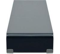 vidaXL Meuble TV de salon Support pour moniteur 120 x 30 x 13 cm Verre noir