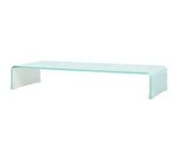 vidaXL Meuble TV/Support pour moniteur 80x30x13 cm verre vert