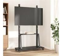 Meuble TV sur roulettes pour écran 32 90 pouces max VESA Gris