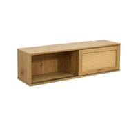 Meuble TV suspendu 108 cm bohème bois clair Jenny - Oviala