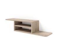 Meuble TV suspendu - AC-Déco - Dedal - Marron - L 90 cm - Bois panneaux de particules