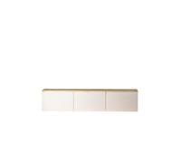 Meuble TV suspendu en bois avec éclairage LED "Neon" - 160 x 32 x 35 cm - Blanc