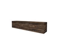 Meuble TV suspendu en bois avec éclairage LED "Neon" - 160 x 32 x 35 cm - Marron