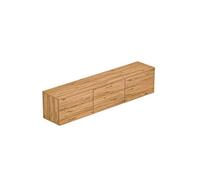 Meuble TV suspendu en bois avec éclairage LED "Neon" - 160 x 32 x 35 cm - Marron clair