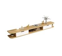 Meuble TV Suspendu en Bois, Console Multimédia Moderne avec Étagère Et Tiroirs De Rangement, Hauteur D'installation Réglable, Étagère sous TV Compacte pour Salon(D,100cm)