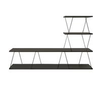Meuble TV suspendu en bois et métal VICTOR - Gris anthracite