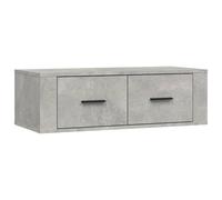 Meuble TV suspendu Gris béton 80x36x25 cm Bois d'ingénierie