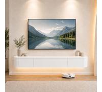 Meuble TV Suspendu, Meuble TV Flottant, Console TV Murale, Buffet TV Mural | Tiroirs, Portes Rabattables Et Passe-câbles, Avec 10 Largeurs Pour Un Profil Mural Épuré(White,120cm/47.2IN)