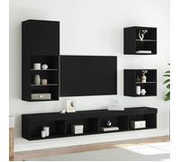 Meuble TV - Table TV - avec éclairage LED - Noir - 40,5x30x102 cm M4198
