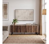 Meuble TV Trorlon 160 x 40 x 55 cm effet noyer travertin