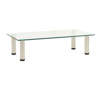 vidaXL Meuble TV Centre de Divertissement Transparent 60x35x17 cm Verre trempé
