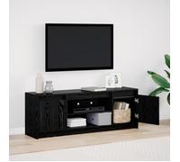 vidaXL Meuble TV Chêne Noir 139,5x34x50 cm – 2 portes – Design contemporain