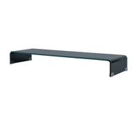 Meuble TV - vidaXL - Support en Verre Noir - 120 x 30 x 13 cm - Design Contemporain - Montage Facile