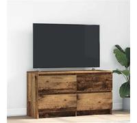 vidaXL Meuble TV Vieux Bois 100x35x54 cm Bois d'ingénierie, Banc TV, Meuble HiFi, Centre de Divertissement, Buffet TV, Meuble multimédia, Console TV