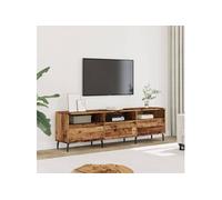 vidaXL Meuble TV Vieux Bois 150x30x44,5 cm – Bois d'ingénierie Multicolore