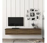 Meuble TV Vihti 180 x 31 x 30 cm effet noyer
