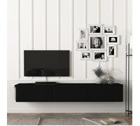 Meuble TV Vihti 180 x 31 x 30 cm noir