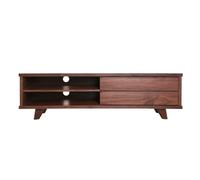 Meuble TV vintage bois foncé avec tiroirs L140 cm FIFTIES