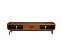 Meuble TV vintage bois foncé noyer L200 cm HALLEN