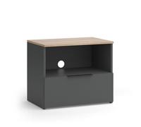 Vicco Meuble TV Wido, Anthracite/Sonoma, 60x50cm