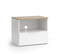 Meuble TV Wido, 60x50cm avec tiroir, Blanc/Sonoma, Vicco 56265