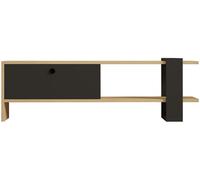 Meuble TV Yonca Anthracite, Chêne 120 x 36,8 x 25