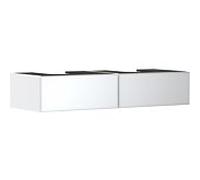 Meuble vasque Hansgrohe Xevolos E 54316320, 1370 x 550 x 275 mm, 2 tiroirs, blanc mat, finition métallisée blanche