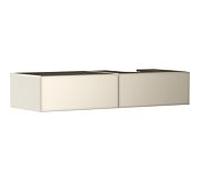 Meuble vasque Hansgrohe Xevolos E 54323790 1370 x 550 x 275 mm, 2 tiroirs, à droite, beige sable mat, beige sable métallisé