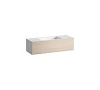 Meuble vasque Laufen FOLIO H580FO55241121 1254 x 450 x 350 mm, sans plage de robinetterie, sans perçage pour robinetterie, sans trop-plein, coloris chêne brossé