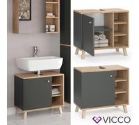 Meuble vasque Meuble sous-vasque Meuble de salle de bain Senyo Anthracite Vicco