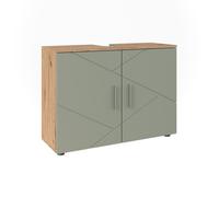 Meuble vasque simple Irma, 80x59cm avec 2 portes, Vert sauge, Vicco 59038
