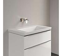 Villeroy & Boch Subway 3.0 - Lavabo 80x47 cm, sans trop-plein, sans trou pour robinet, CeramicPlus, Stone White 4A7083RW