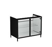 Meuble vasque VitrA Liquid 66741 88 x 51 x 71,5 cm, corps en verre noir mat/orné côtelé