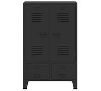 Meuble vêtements Noir - LEMON® Garde-robe - grand stockage - Armoire penderie - métal de style industriel 67x35x107cm noir 316 Solde