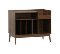 Meuble vinyle vintage décor bois 100cm NEPAL
