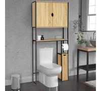 Meuble Wc 3 En 1 Avec Armoires De Rangement Detroit Design Industriel - Idmarket