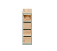 Meuble WC à roulettes - SOBUY - 3 tiroirs - 4 roues - 23.3x65.3x82.0 cm - Vert - MDF - Capacité de charge 40 kg