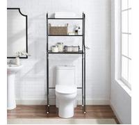 Meuble WC acier - Salle de Bain, Toilettes WC - Noir - Adulte