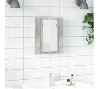 Meuble WC Gris - Armoire de salle de bain - à miroir LED - Gris béton Acrylique 40x12x45 cm A553