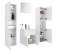 Meuble WC SWEETY Blanc Ensemble de meubles de salle de bain - Anti l'humidité - Blanc Aggloméré - Pour maquillage CL61068982516