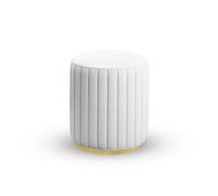 Meubler design Pouf rond métal - Blanc