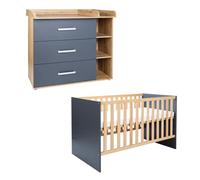 arthur berndt Ensemble de meubles pour bébé Alessio 2 pièces lit d'enfant commode à langer