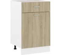 Meubles Armoire basse à tiroirs Chêne Sonoma 50x46x81,5 cm Matériau dérivé du bois - Armoires de cuisine 801223