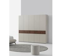 Meubles : Armoire, placard, dressing. Style moderne, couleurs : blanc, marron. Design élégant
