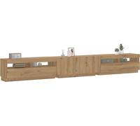 Meubles Armoire TV avec lampes LED Chêne Artisan 300x35x40 cm - Armoires TV 3329170