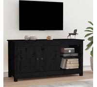 Meubles Armoire TV Noir 103x36,5x52 cm Pin massif - TV-Lowboard 814593