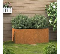 Meubles bacs à plantes 62x40x39 cm acier corten - Massifs 821557