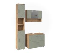 Meubles bain Irma, 3 pièces, Vert sauge, Vicco 59137