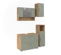 Meubles bain Irma, 4 pièces, Vert sauge, Vicco 59136